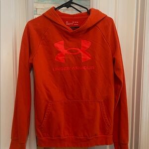 Under Armour Vibrant Orange-red Pullover Hoodie